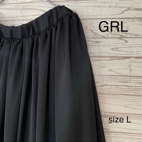 Grl Grl グレイル フレアロングスカート ブラック Lの通販 By まゆちゃんママs Shop｜グレイルならラクマ