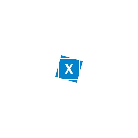 Letter X logotype in blue color design concept 7053704 Vector Art at ...