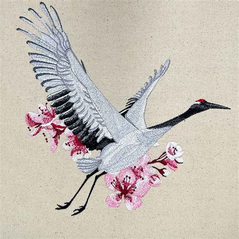 Embroidery Design Okinawa 1 Crane