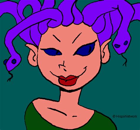 Dibujo De Mujer Medusa Pintado Por Maria En Dibujos Net El D A