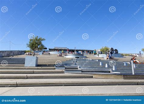 Rest Area on the Roof of the NEMO Museum Building in Amsterdam ...