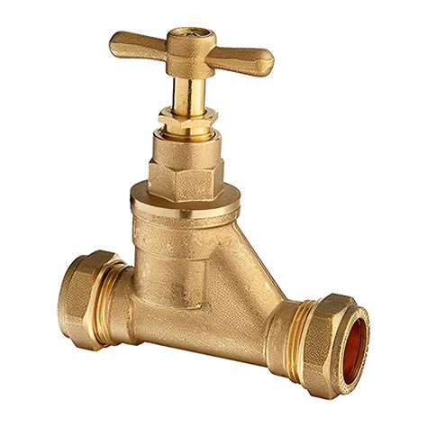 Brass Compression Dzr Mains Stopcock Tap 22mm On Demand Supplies