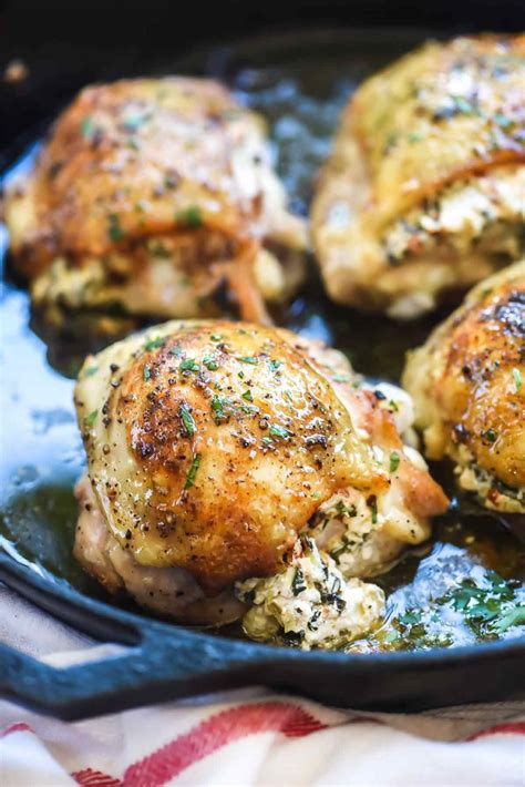 Stuffed Chicken Thighs With Spinach And Goat Cheese