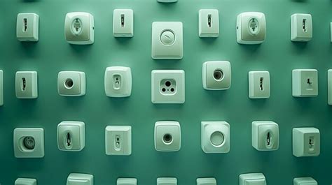 Many different types of electrical outlets on the wall | Premium AI ...