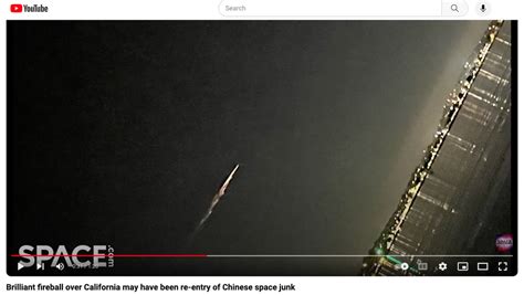 Fiery debris from Chinese rocket spotted streaking across Central Coast skies