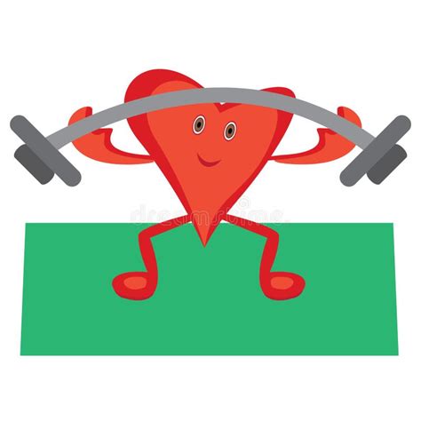 Heart Doing Morning Cardio Exercises For A Healthy Heart Concept Stock