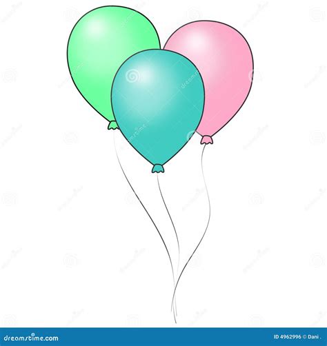 Shiny Pastel Balloons Stock Vector Illustration Of Card 4962996