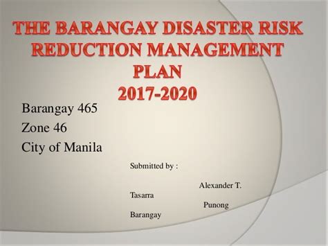 Sample Barangay Pwd Plan