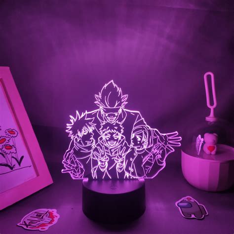 Ryomen Sukuna Manga Jujutsu Kaisen Lampa LED RGB Neon Lampki Nocne