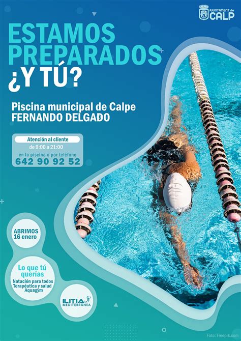 Affiche D Ouverture De La Piscine Municipale De Calpe Lamarinaalta