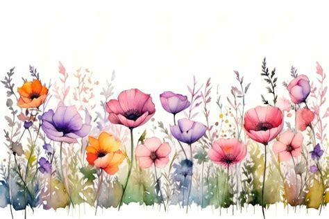 Watercolor floral border 27848146 Stock Photo at Vecteezy