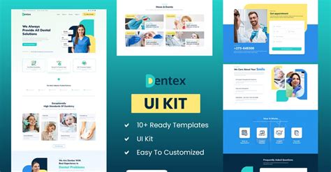 Dentex Dental Care Services Figma Ui Kit Templatemonster