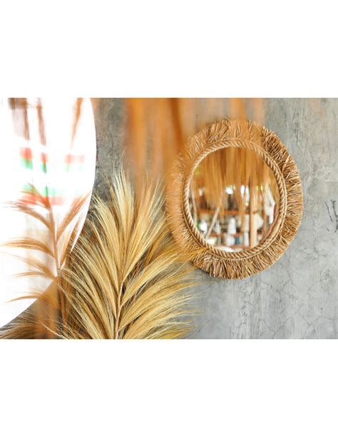 Tahiti Miroir Raphia Style Ethnique Boh Me Incontournable Tendance