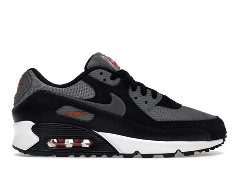 Nike Air Max 90 Grey Black Red 2022 Mens Fd0664 001 Us