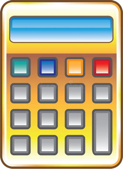 Golden Calculator Vector Stock Vector Illustration Of Accounting