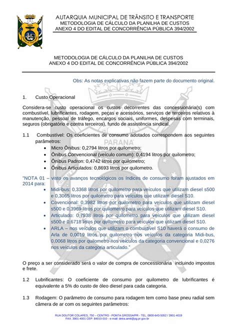 Pdf Autarquia Municipal De Tr Nsito E Transporte Pontagrossa Pr Gov