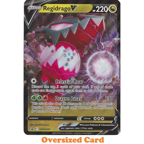 Pokemon Trading Card Game Regidrago Swsh Rare Holo V Jumbo