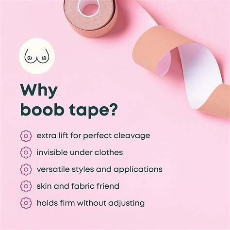 Anthrive 2 Inch Waterproof Push Up Breast Lifting Nipple Boob Tape