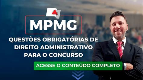 Mpmg Quest Es Obrigat Rias De Direito Administrativo Para O Concurso