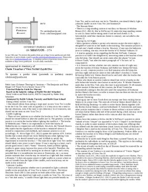 Terumah - Parshah - Weekly Torah Portion Doc Template | pdfFiller