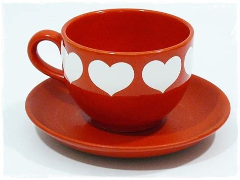 W Chtersbach Tasse Herzen Tableware Stone Heart Tea Cups