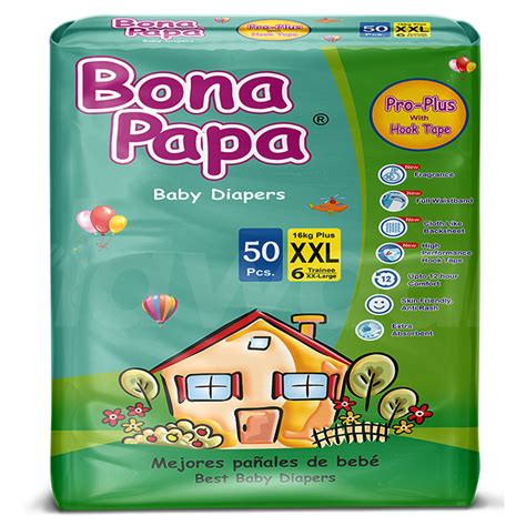 Bona Papa Plus Economy Xxl Diapers 50 Pcs Pack Uses Side Effects