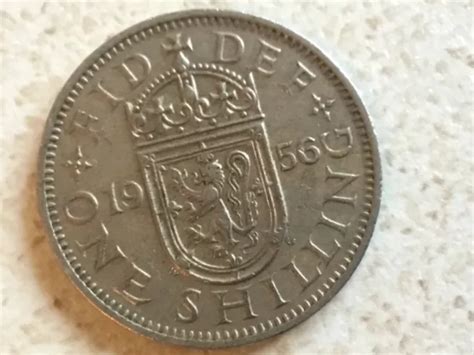 One Shilling Queen Elizabeth Ii British Shilling