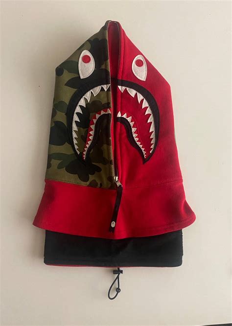 Bape Bape Shark Hoodie Mask | Grailed