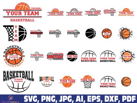 Basketball Svg Basketball Team Custom Svg Basketball Name Etsy