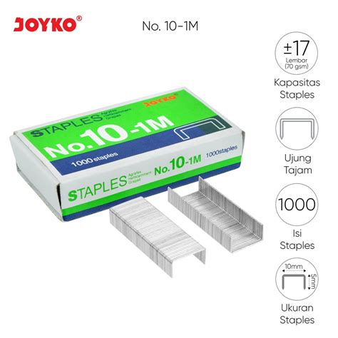 Jual Staples Joyko No M Refil Stapler Isi Stapler Box Isi Pcs