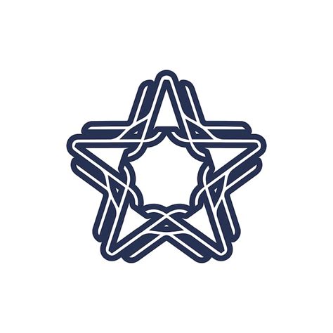 Símbolo simples de logotipo de estrela para ícone de estrela têxtil