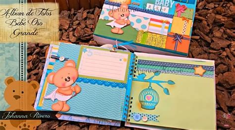 Lbum Beb Oso Decoraci N De Hojas Parte Scrapbook Lettering Y