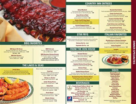 The Country Inn Menus In Macomb Michigan United States