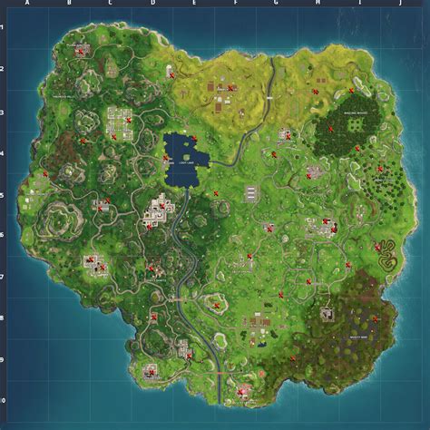All vending machines locations (High resolution) : FortniteBattleRoyale