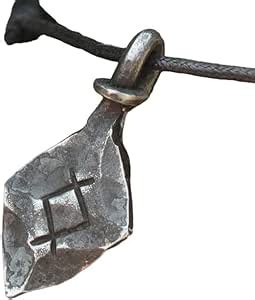 Forged Iron Inguz Ingwaz Yngvi Rune Viking Amulet Runic Nordic Pendant