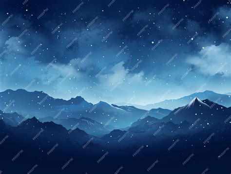 Premium AI Image | mountains at night with stars in the sky