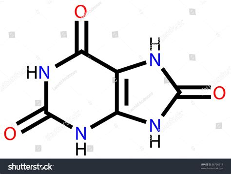 Uric Acid Structural Formula Stock Photo 98756519 : Shutterstock