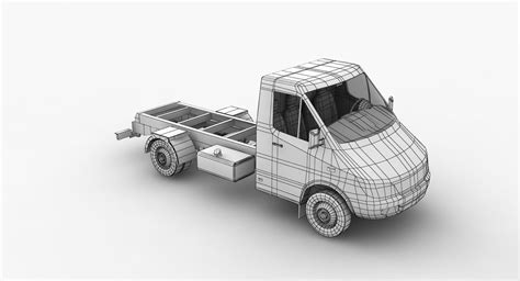 Mercedes Sprinter Truck Chassis 3D Model 99 3ds Fbx Max Obj