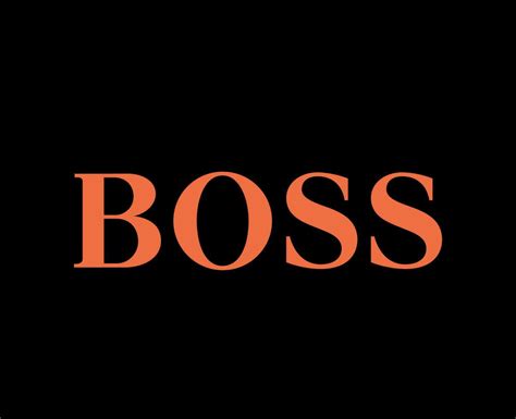 Boss Brand Clothes Logo Symbol Orange Design Sportwear Fashion Vector ...