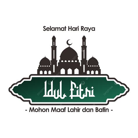 Selamat Hari Raya Idul Fitri Vektor Mohon Maaf Lahir Dan Batin Idul