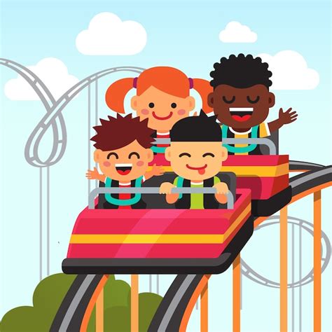 Kids Roller Coaster Art Vectors & Illustrations for Free Download