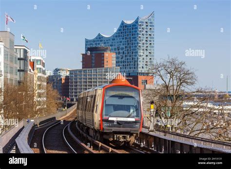 Hamburg Germany April Hochbahn Metro Train Station