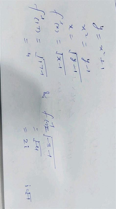 Let F R→ R Be A Function Defined By F X X 2x 2 1 ∀ X∈ R Find F 1