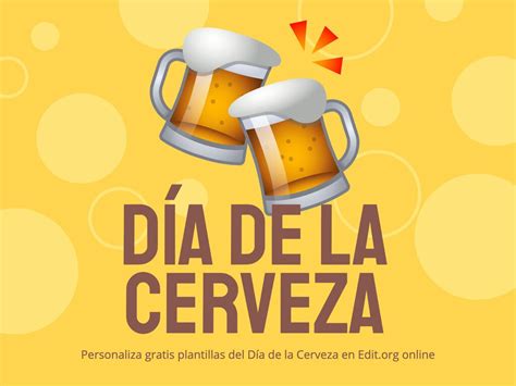 P Sters Del D A De La Cerveza Para Editar