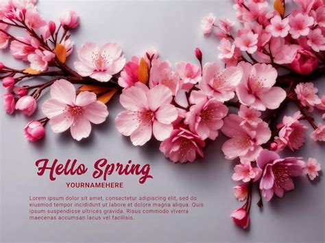 Page Red Cherry Blossoms Psd High Quality Free Psd