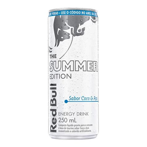 Energético Summer Sabor Coco E Açaí Red Bull 250ml Supermercado Coop