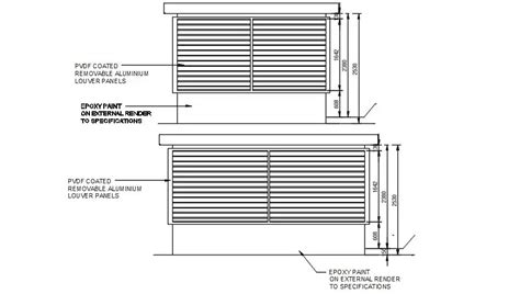 Pvdf Coated Aluminum Louver Panels Section Details Are Provided In This