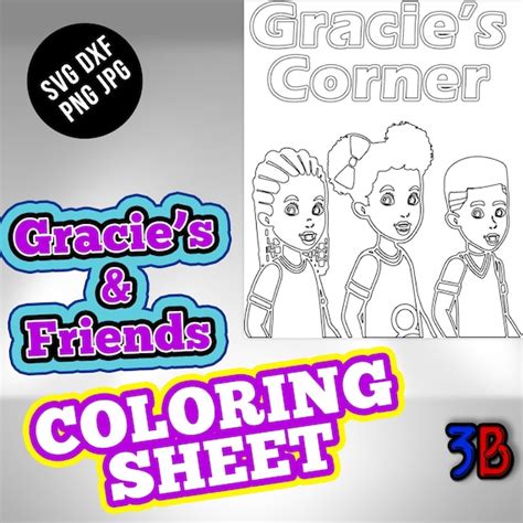 Coloring Sheet Gracie's Corner With Friends Activity - Etsy Canada