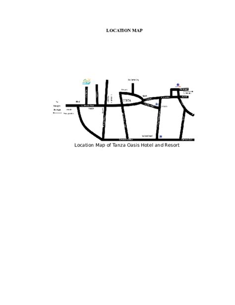 (DOC) LOCATION MAP Location Map of Tanza Oasis Hotel and Resort