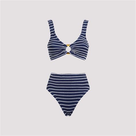 Hunza G Nadine Bikini In Navy White ModeSens